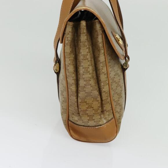 CELINE Macadam Canvas Hand Bag Pvc Beige Gold - Picture 4 of 13